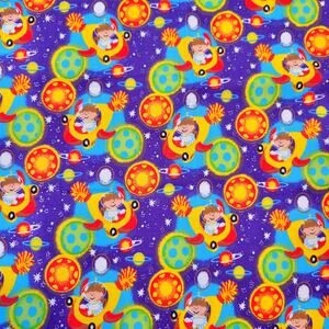 Cotton Fabric Child in Spaceship Space Planets Stars 1 Yd x 44” Hancock Fabrics
